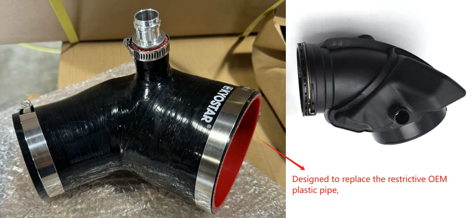 100% Genuine Pre-impregnated Carbon Fiber Fabric 4'' Air Intake System for 2019-2025   Supra A90   Z4 B58 3.0L