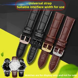 Genuine Watch Strap for Men and Women 12mm 13 14 15 17 18 19 20 21 22 23 24 25 26 27 28mm Black Brown Butterfly Buckle Bracelet