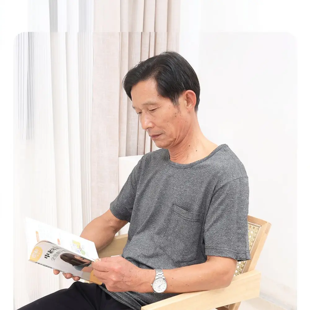 Mens Snap Button Adaptive Top Full Side Opening Patient Care Garment Post Operation Recovery Bedridden Elderly Daily Nursing Aid