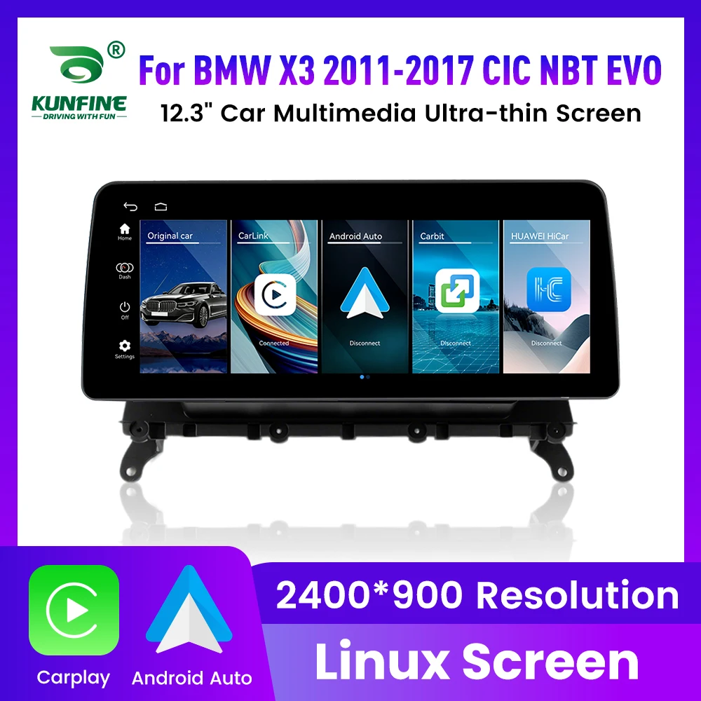 12.3 Inch Linux Car Radio For BMW X3 2011-2017 CIC NBT EVO System Multimedia Player GPS Navigation Wireless Carplay