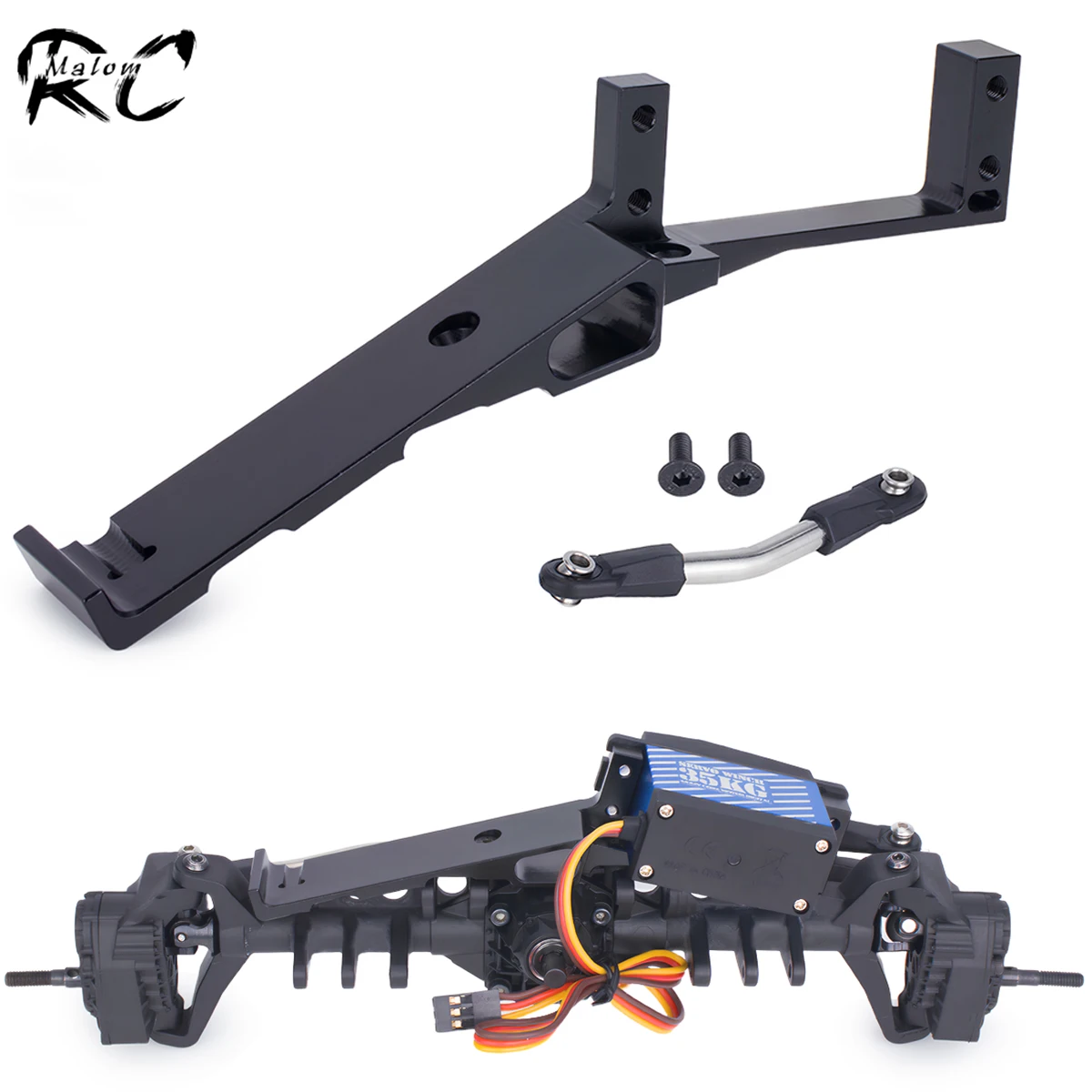 

Для осевого Capra 1/10, алюминиевое крепление для аккумулятора сервопривода и рулевое звено, 1 шт., детали для обновления из сплава 3-в-1 для стоковой оси