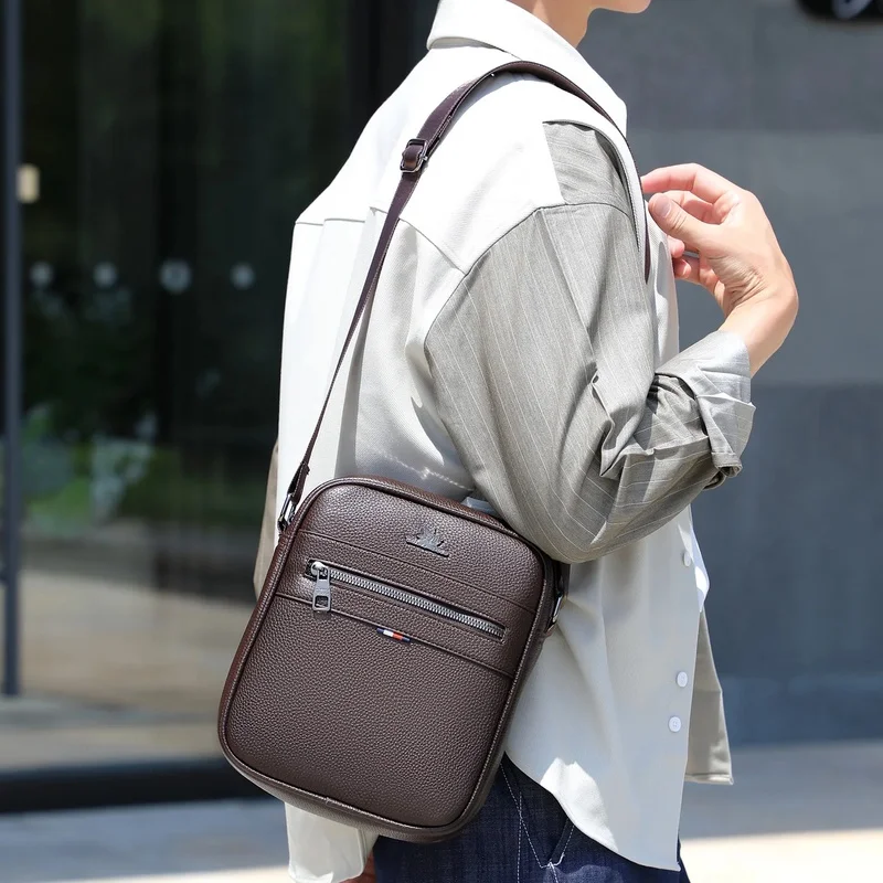 PU leather tote bag crossbody bags shoulder bags sacoche homme bags for man sling bolso hombre  sac Men's casual