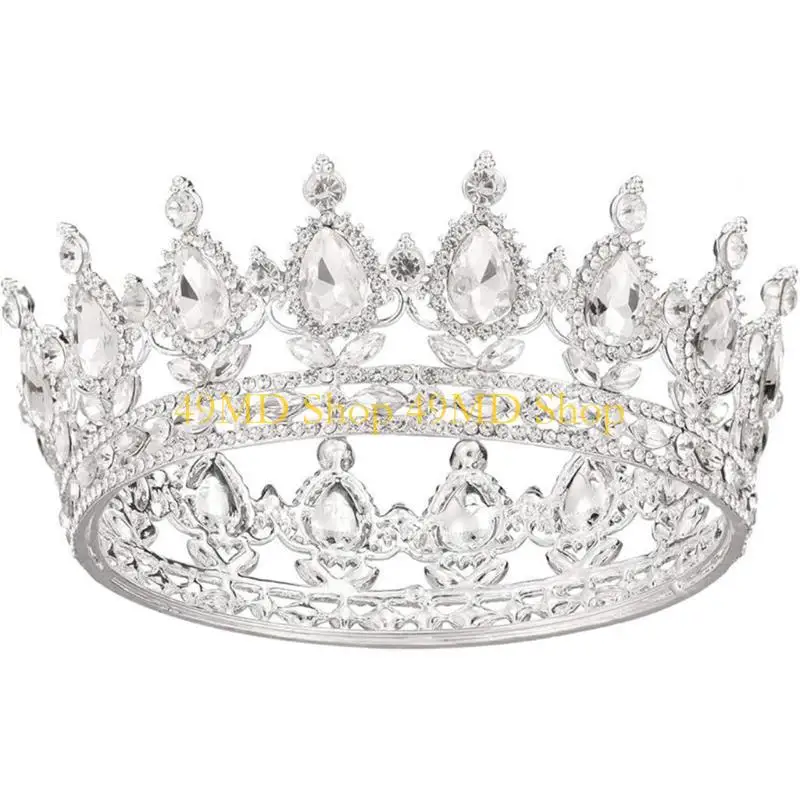 

49MD королевские короны женские повязки на голову для дня рождения, свадьбы, королевский головной убор, реквизит для торта