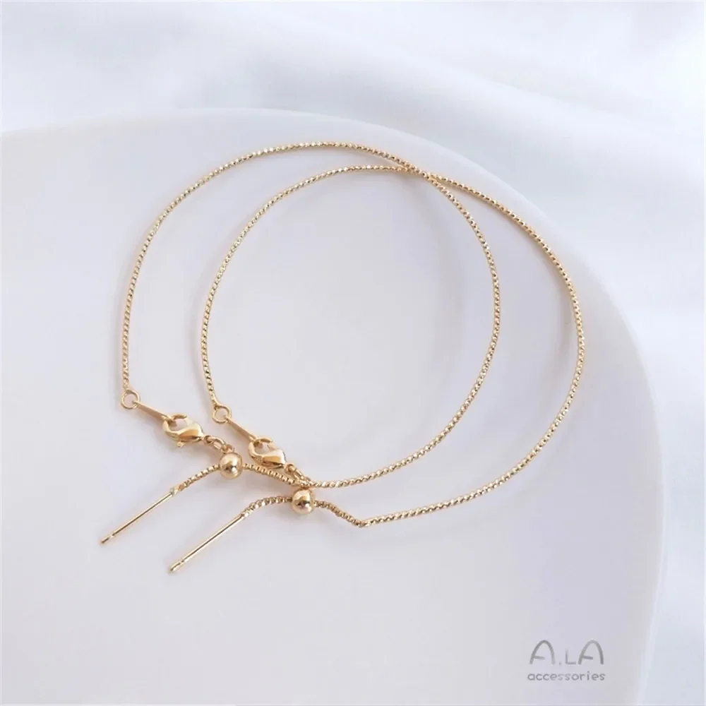 14K Gold Plated Universal bracelet Batch thread Pin adjustable bracelet ring DIY accessory bracelet bracelet