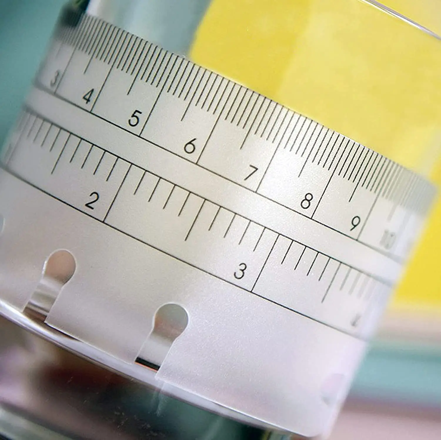 Black/Clear Plastic Measuring Today Ruler Quick Page Finder Page Marker Pouch PVC Bookmark Ruler For 6-Hole Binder Notebook