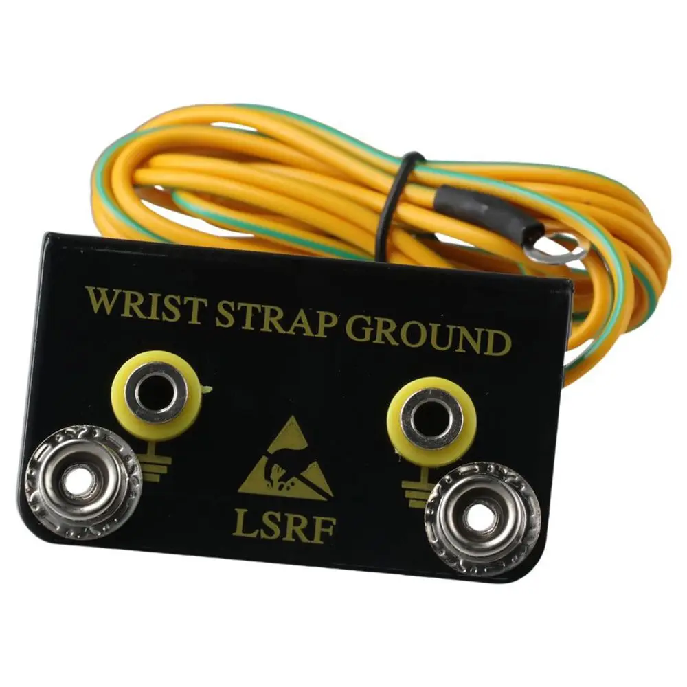 Easy to Install 1.8M Length Cord ESD Wrist Strap L Shaped ESD Grounding Cord Ground Connector Electronic Workshop