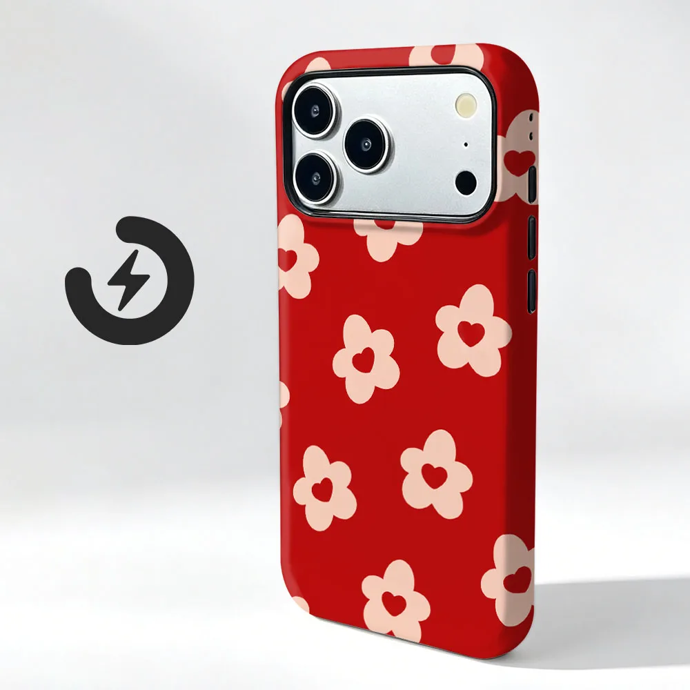 Magnetic Phone Case For Oneplus 13T 13S 13R 12 15R 15 15T 12R ACE 5 2V 3V 6 6T Pro INS Small Floral 2 in 1 Film Shell Cover