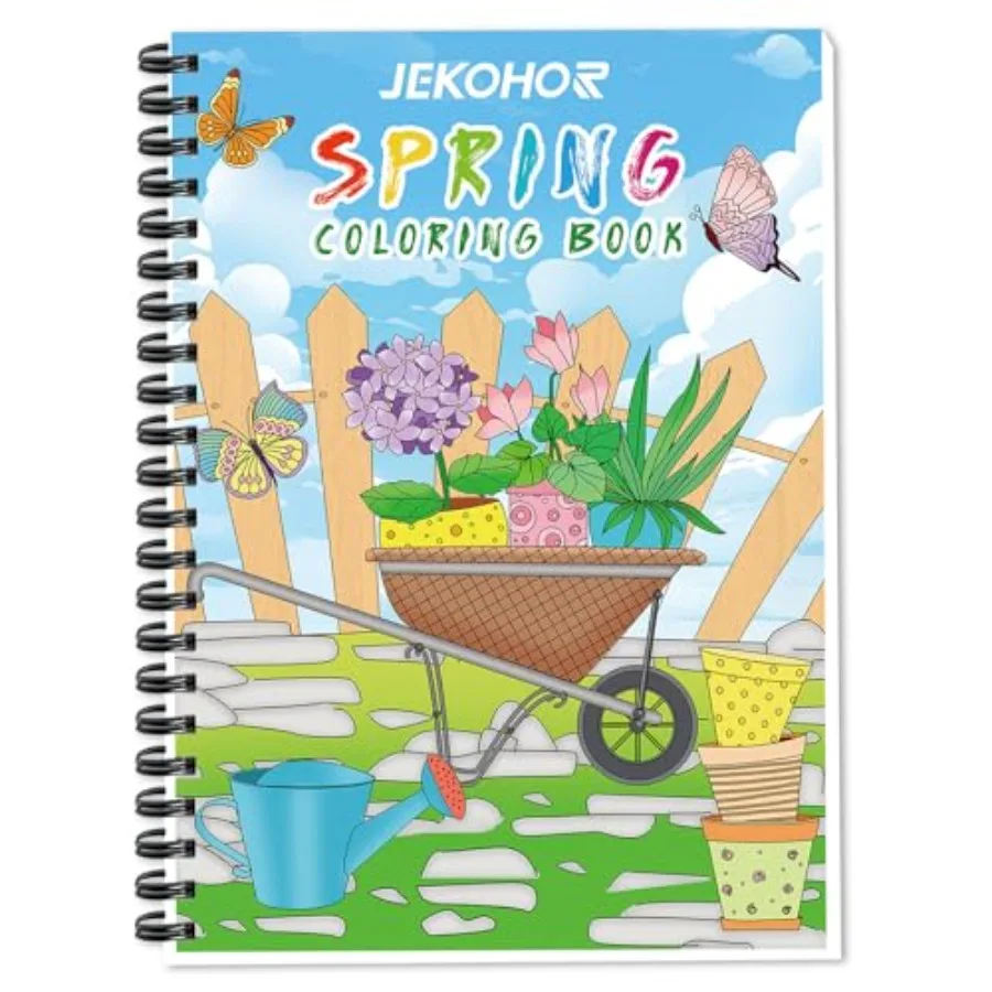 Theme Adult - 9x12 Inch Large Single-Sided Pages, 200gsm Thick Paper for Markers and Watercolor, Easter Gift for Women - Colori