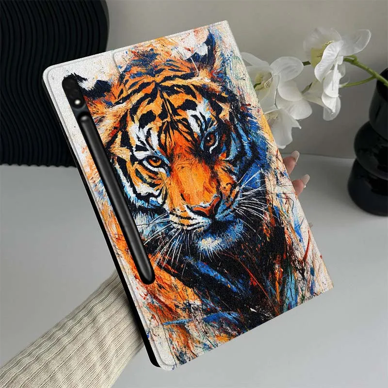 

Colorful Tiger Head Painting Gift Tablet Case For Samsung Galaxy Tab S7 S8 S9 S10 FE Lite