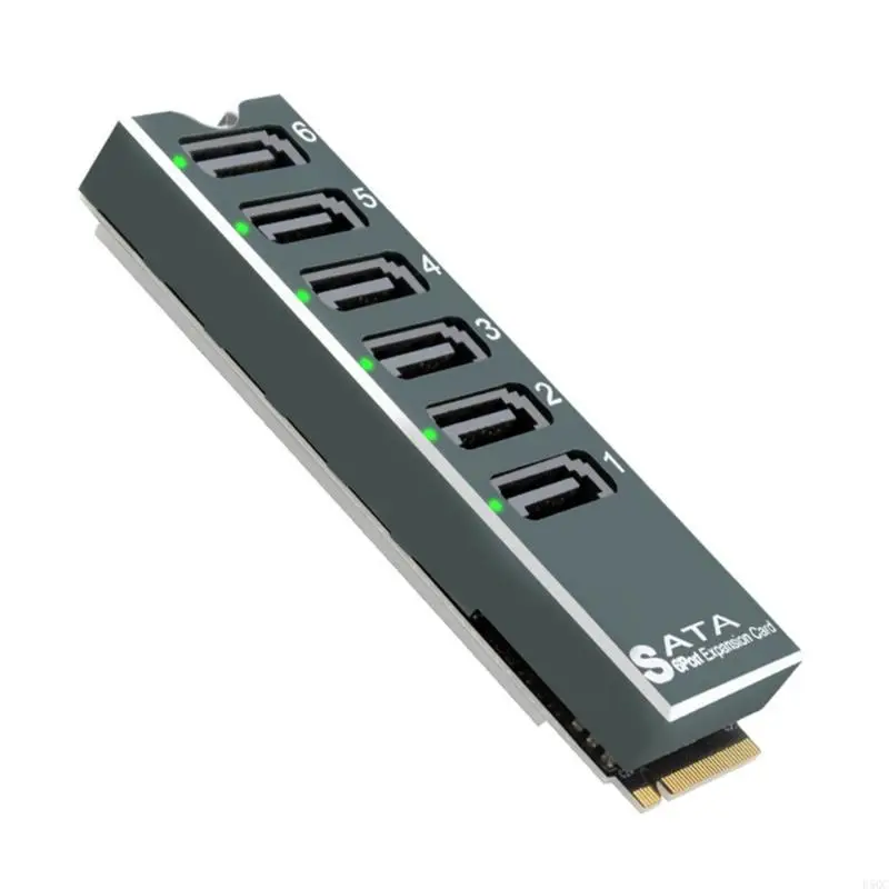 

PCIe3.0 SATA6G Adapter Expansion Card for 6 Drive Installation in PC Widely Used D5QC