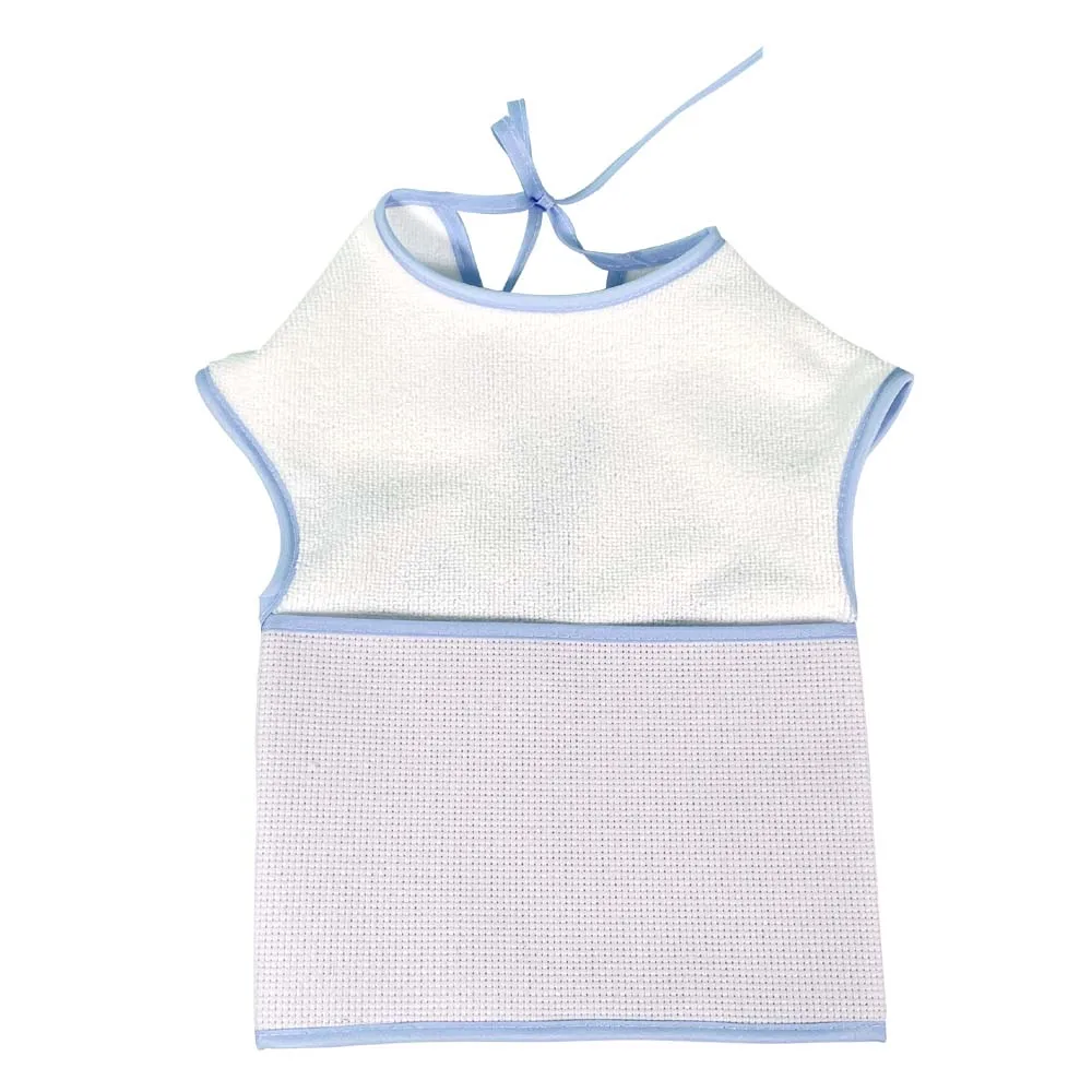 Free Shipping Cross Stitch Bibs Waterproof Baby Infant Saliva Towels Bebe Blue Boys DIY3PCS/Set YB170010