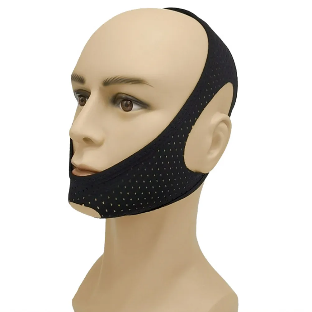 Face-Lift Belt Strap Snore Stopping Chin Support Breathable Soft Material Natural Sleeping Position Aid Quiet Sleep