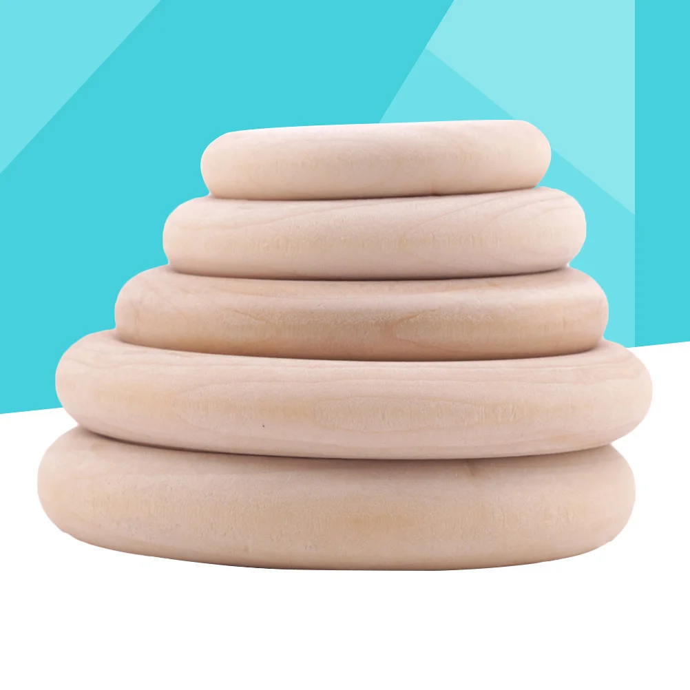 

12Pcs 55Mm Wood Rings Natural Unfinished Smooth Round Wooden Craft Rings for Painting DIY Projects Small Frame Decorations