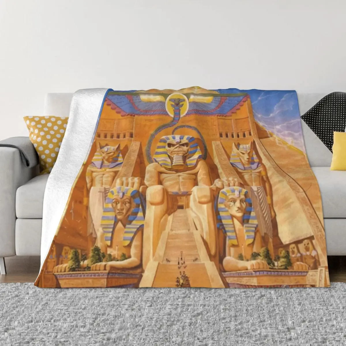 Irons Maidens IRONMAIDEN BAND Blanket Fleece Summer Air Conditioning Multi-function Super Soft Throw Blanket Couch Bedspreads