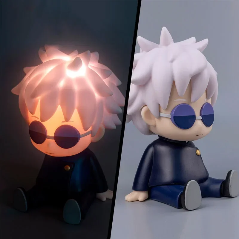 Jujutsu Kaisen Figure Satoru Gojo Action Figures Night Light Collectible Ornaments Pat Light Desk Night Lamp Bedroom Decor Gifts