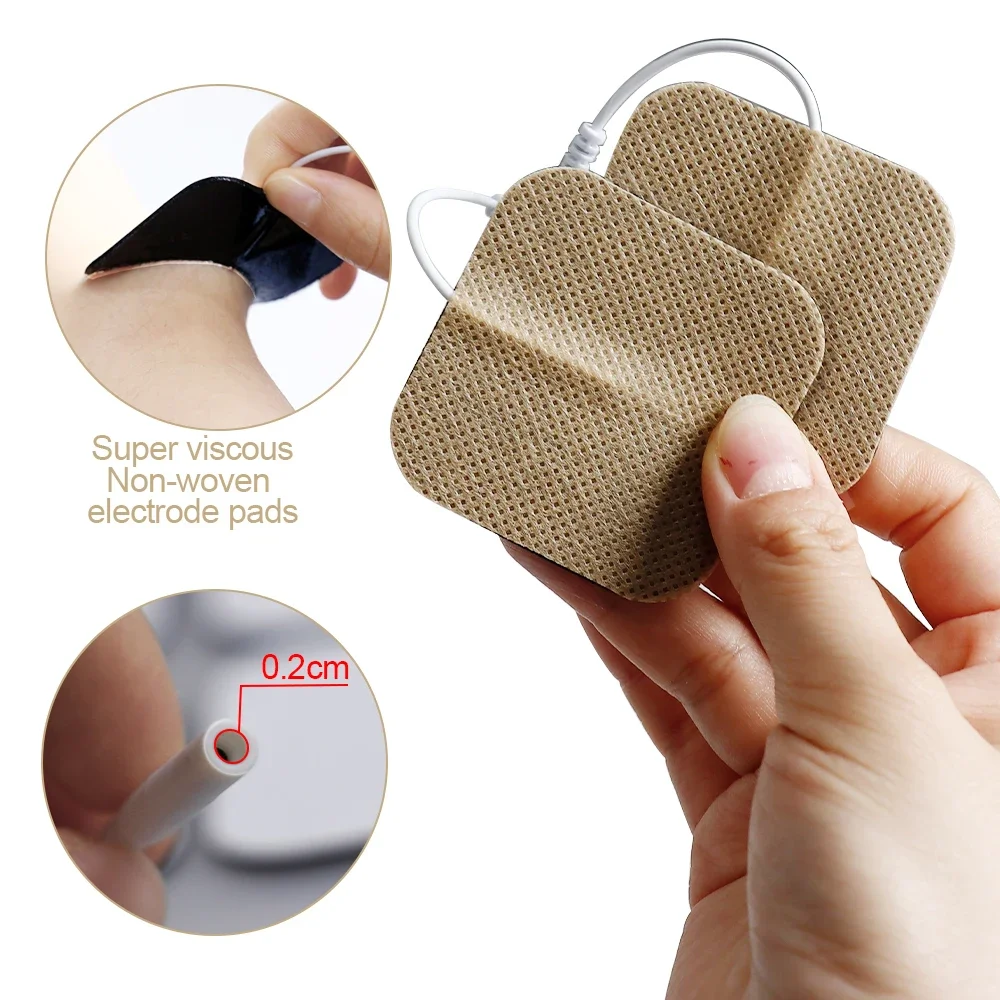 50/100PCS Reusable Self Adhesive TENS Electrode Gel Pads 5x5cm Massager Electrodes Patch For Pulse EMS Muscle Stimulator Sticker
