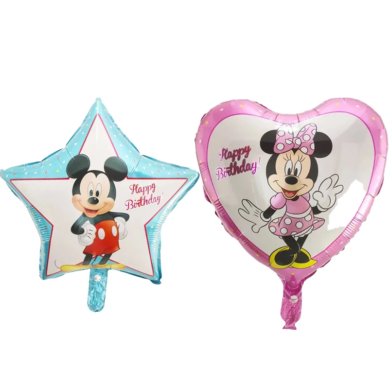 Mickey Minnie Mouse palloncini Disney Cartoon Mickey Mouse Figure Foil Balloon Baby Shower Kid Birthday Party Decorations Toy Gift