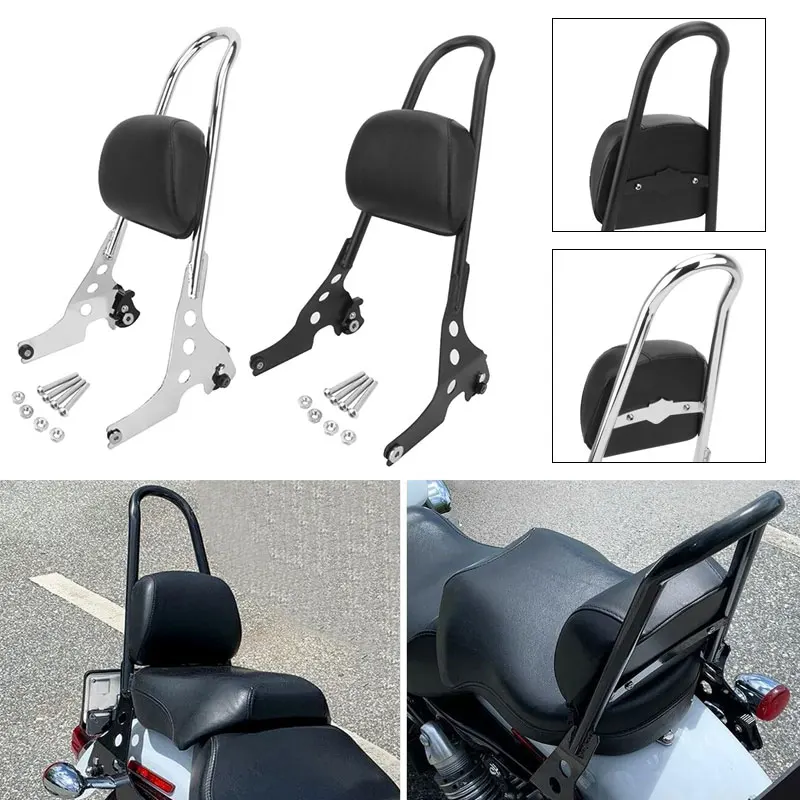 Motorcycle Detachable Rear Passenger Backrest Pad Sissy Bar Cushion For Harley Sportster XL883 1200 X48 Forty Eight 2004-2023