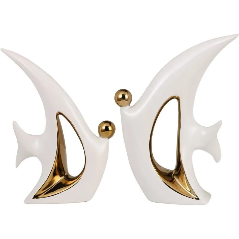 ‌Bubble Fish Luxury Home Decor - Modern Minimalist Living Room TV Stand Ornament