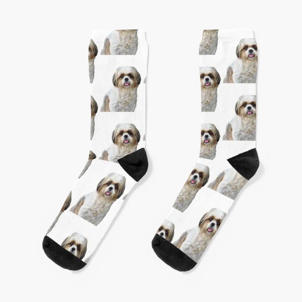 

Dog Face : Shih Tzu Socks sports stockings Thermal man winter halloween Socks For Men Women's