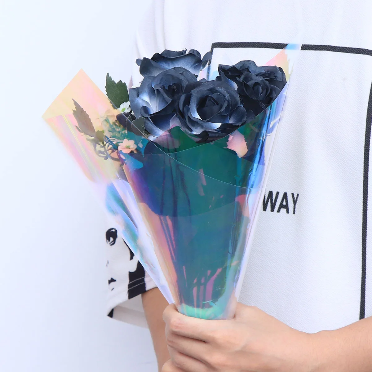 

10Pcs 60x50cm Iridescent Film Wrapping Paper for Gifts Flowers Holiday Wedding Birthday Decoration Wrapping Paper