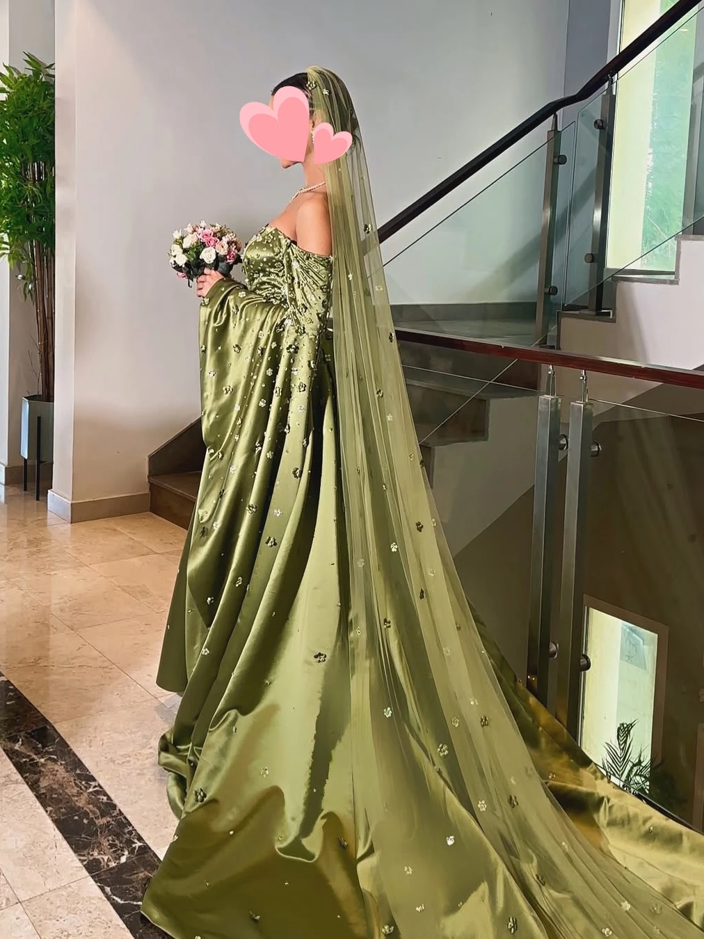 

Oisslec Prom Dress Elegant Vintage Sweet Green Beads A-line Boat Neck Customized Formal Occasion Prom Dress Evening Party Gowns