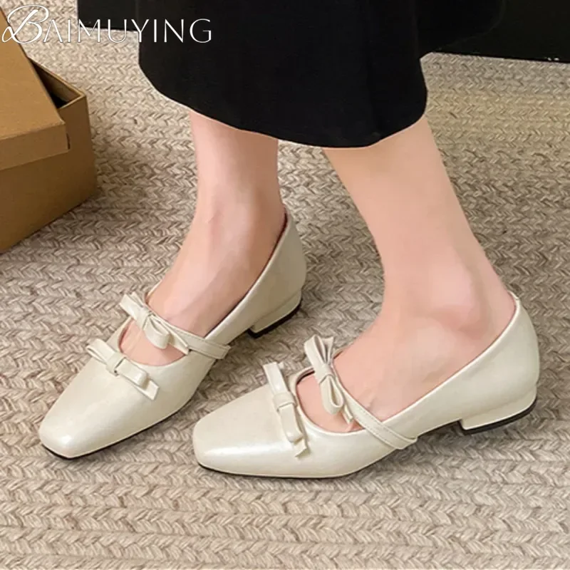 

Square Toe Heels Women Bow Mary Jane Shoes Woman Summer Sandals 2025 New Lolita Shoes Fashion Dress Chunky Pumps Mujer Zapatos