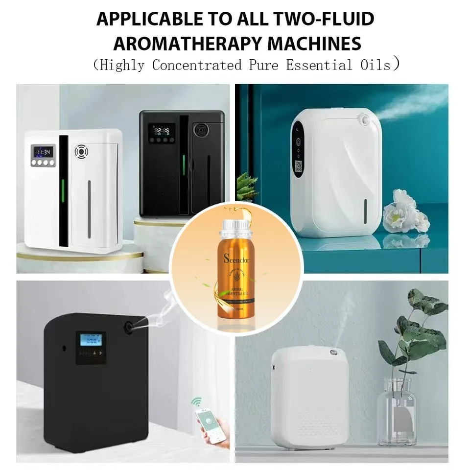 6pcs 500ml Aluminum Organic Undiluted Perfume Oud Longlasting Hotel Essential Oil Pure Plant Extrat Fragrance Aroma Air Diffuser