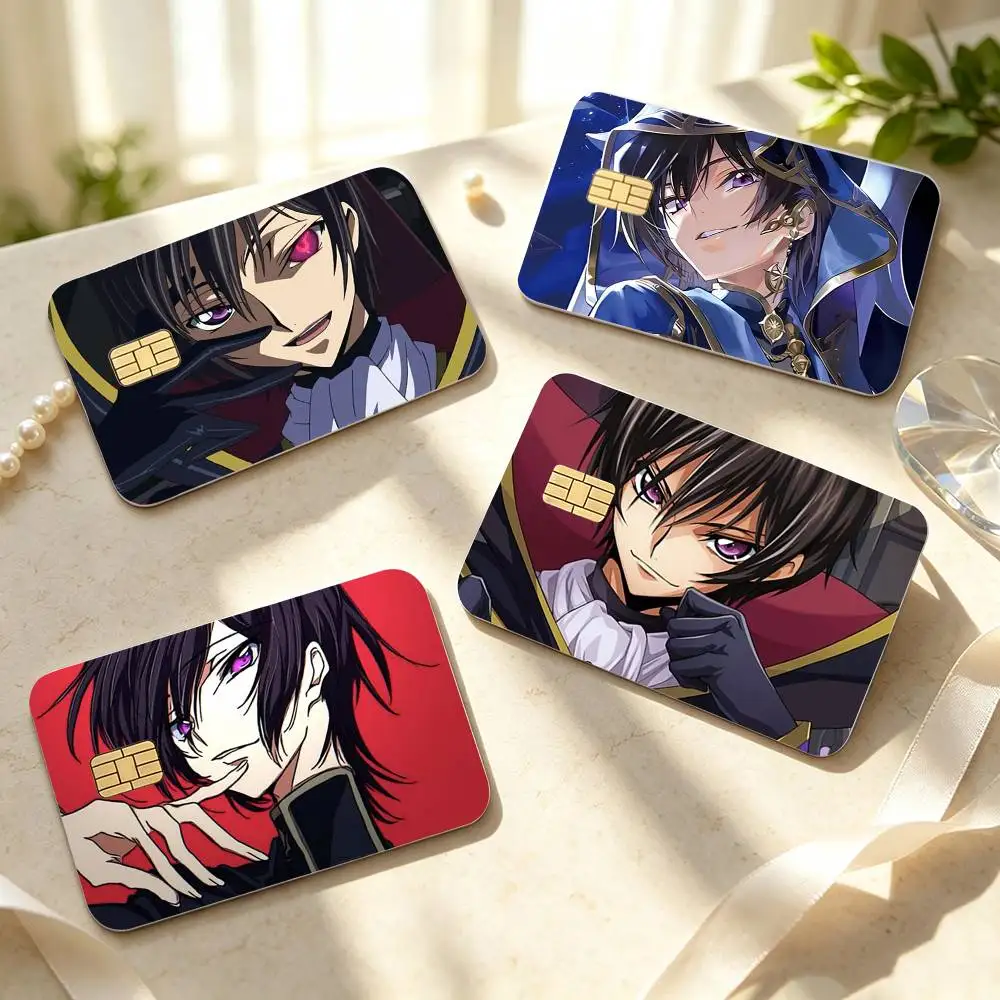 L-Lelouch of the Rebellion  HD Credit Card Stickers Game Card Decal Small Chip Waterproof Sticker Gift Decor