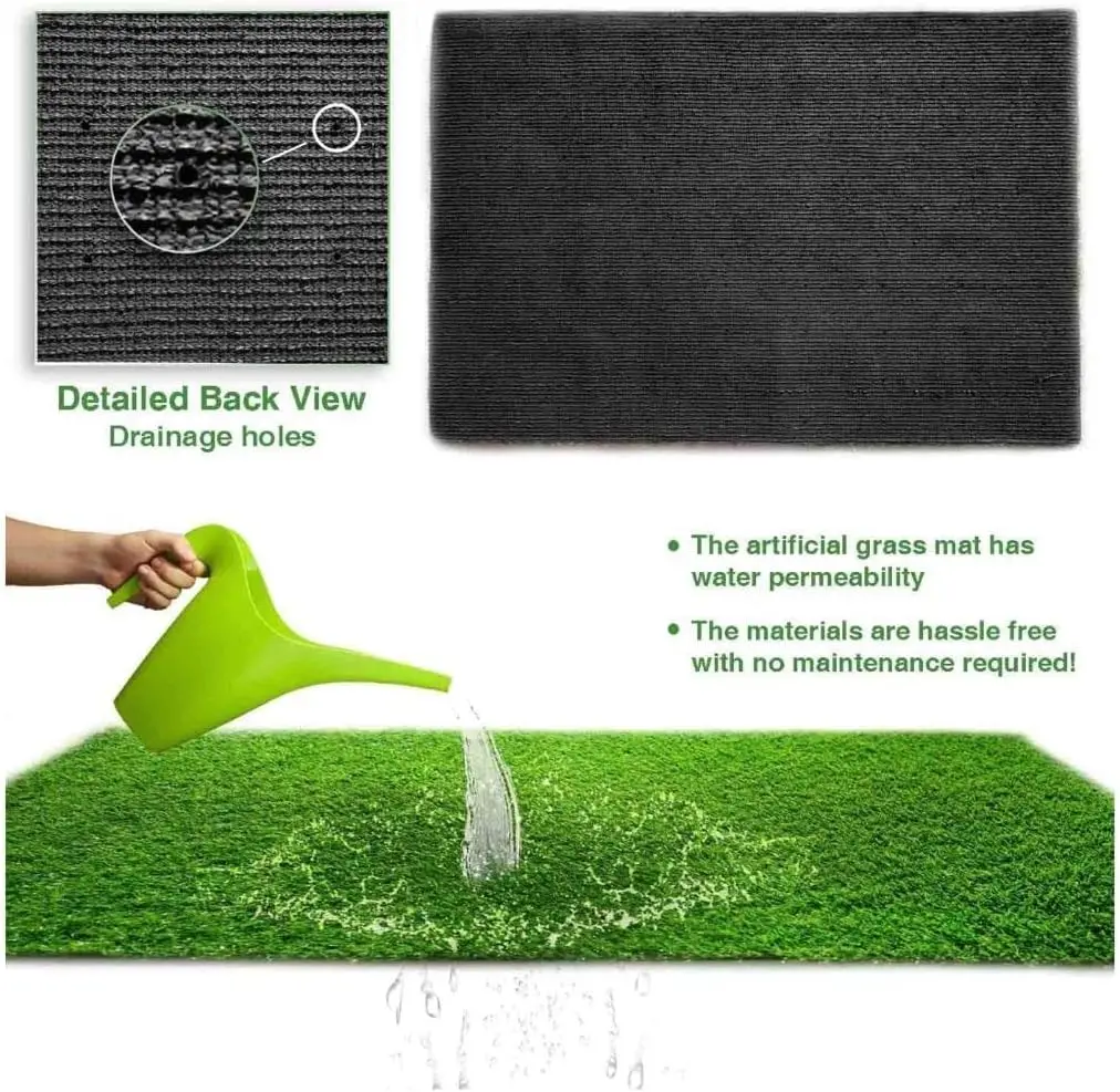 Synthetic Grass Mat Turf 5' X 8' - 40Mm Professional Dog Grass - Self Draining Mat - Outdoor Turf Carpet - Polypropylene