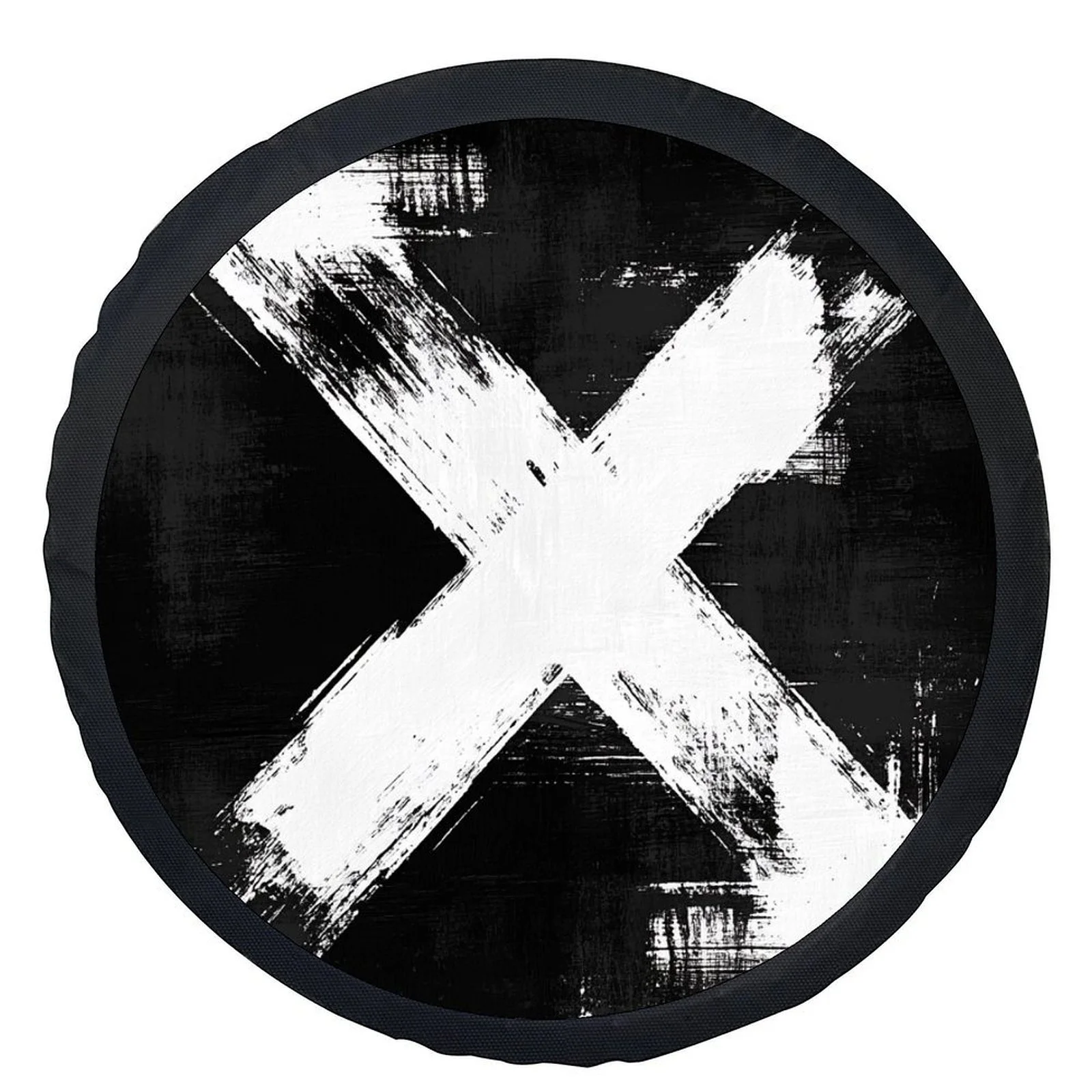 1pc A Black Textured Tire Cover Featuring The Scotland Flag, Stylish And Universal, Designed Wheels, Compatible With Most Vehicl
