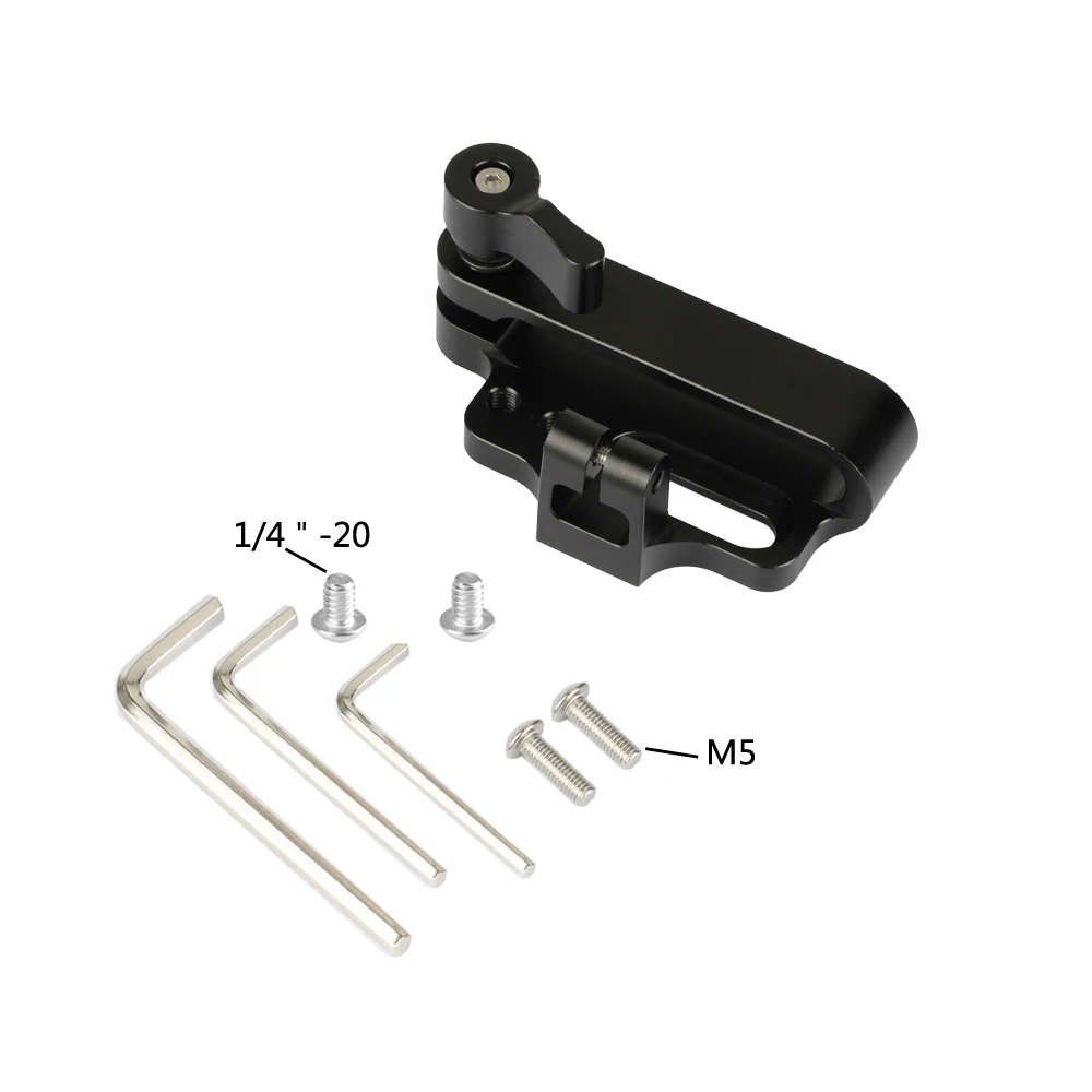 CAMVATE Mobile Hard Drive Clamp Bracket Clamp HDD Bracket With 2 Pieces 1/4"-20 Screw & M5 Screw Exclusively For SUMSUNG T5 SSD