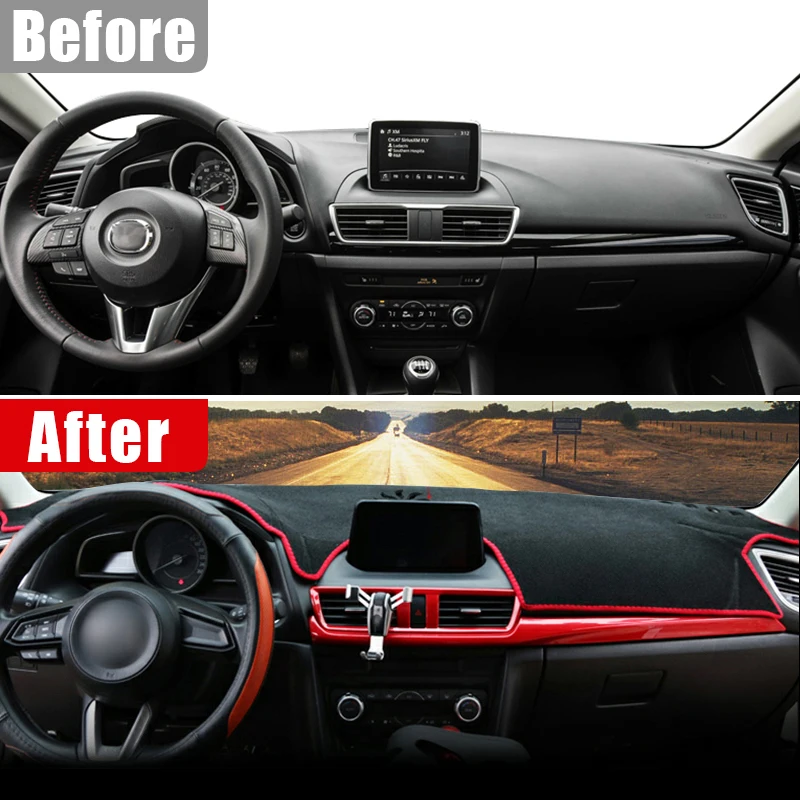 For Mazda 3 BM BN Axela 2014 2015 2016 2017 2018 Car Dashboard Cover Sun Shade Avoid Light Mat Instrument Panel Pad Accessories view 2