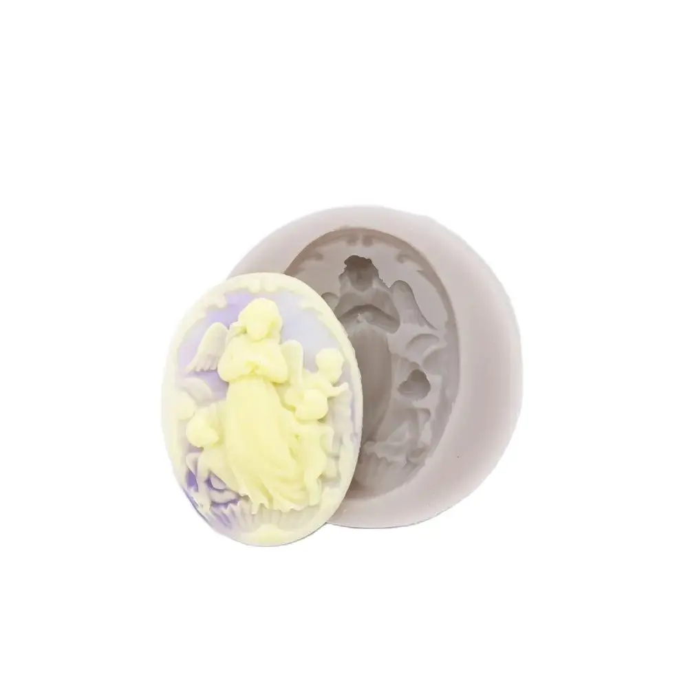 Angel Guardian Baby Silicone Mold Chocolate Sugarcraft Fondant Cake Decorating Candy Baking Mould DIY Resin Gem Brooch