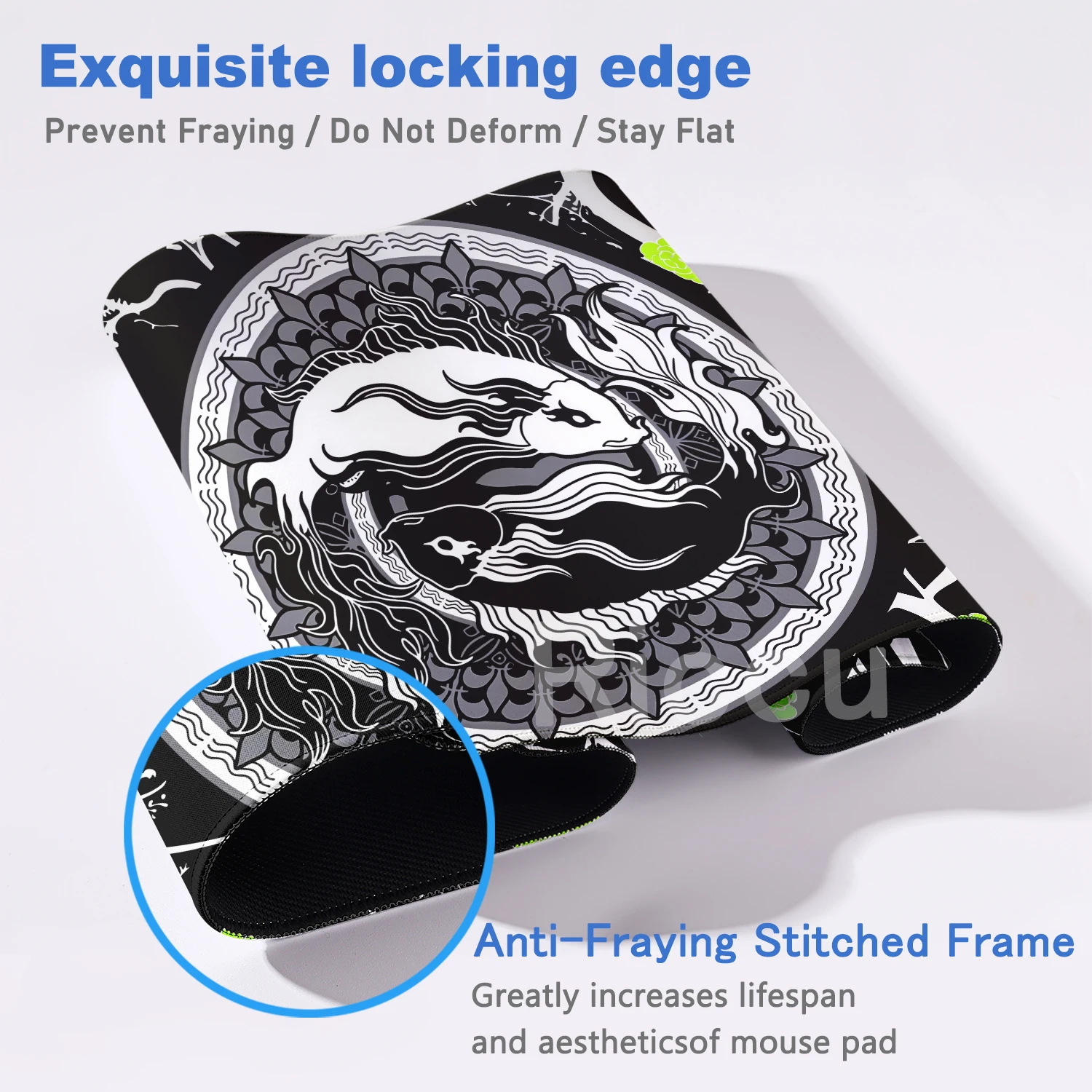 Sakura Fish Mousepad Desk Mat Big Gaming Mouse Pad XXL Samurai Sword Mouse Mat Large Keyboard Desk Pad Office Computer Tablemat