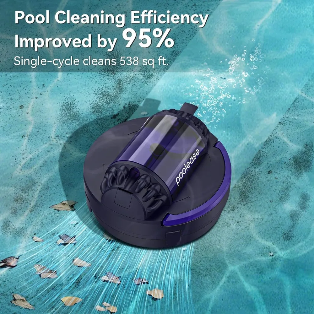 X1 Robotic Pool Vacuum for Above Ground Pool, Automatic Cordless Pool Cleaner with 45W Dual-Motor, Ideal for Above-Ground Flat P