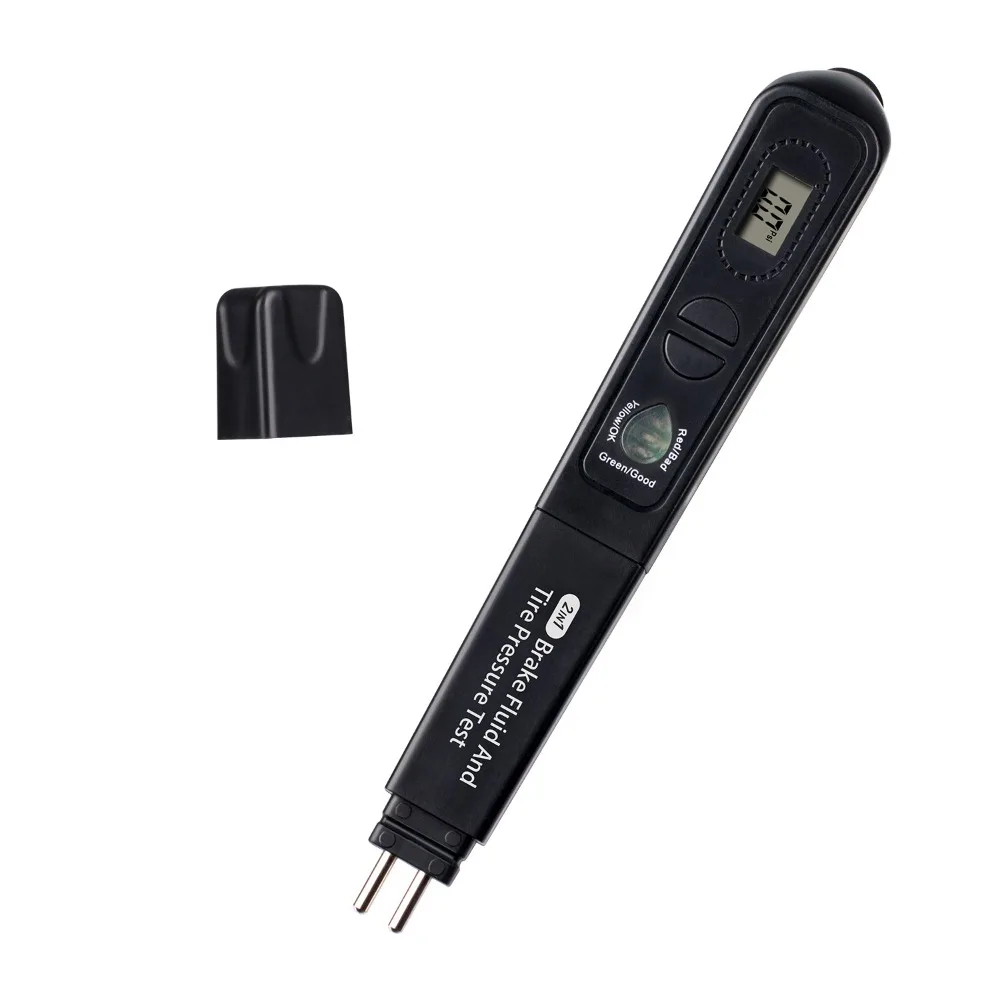 Brake Fluid Tester Tire Pressure Monitoring Meter Two in One Brake Fluid Water Content Test Pen Brake Fluid Test Pen