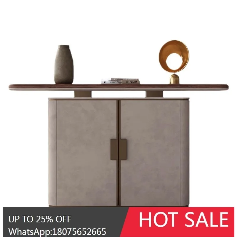 

HLZ North American Black Walnut Entryway Cabinet Light Luxury Opposite Door Entryway Cabinet Italian Style Decorative Cabinet