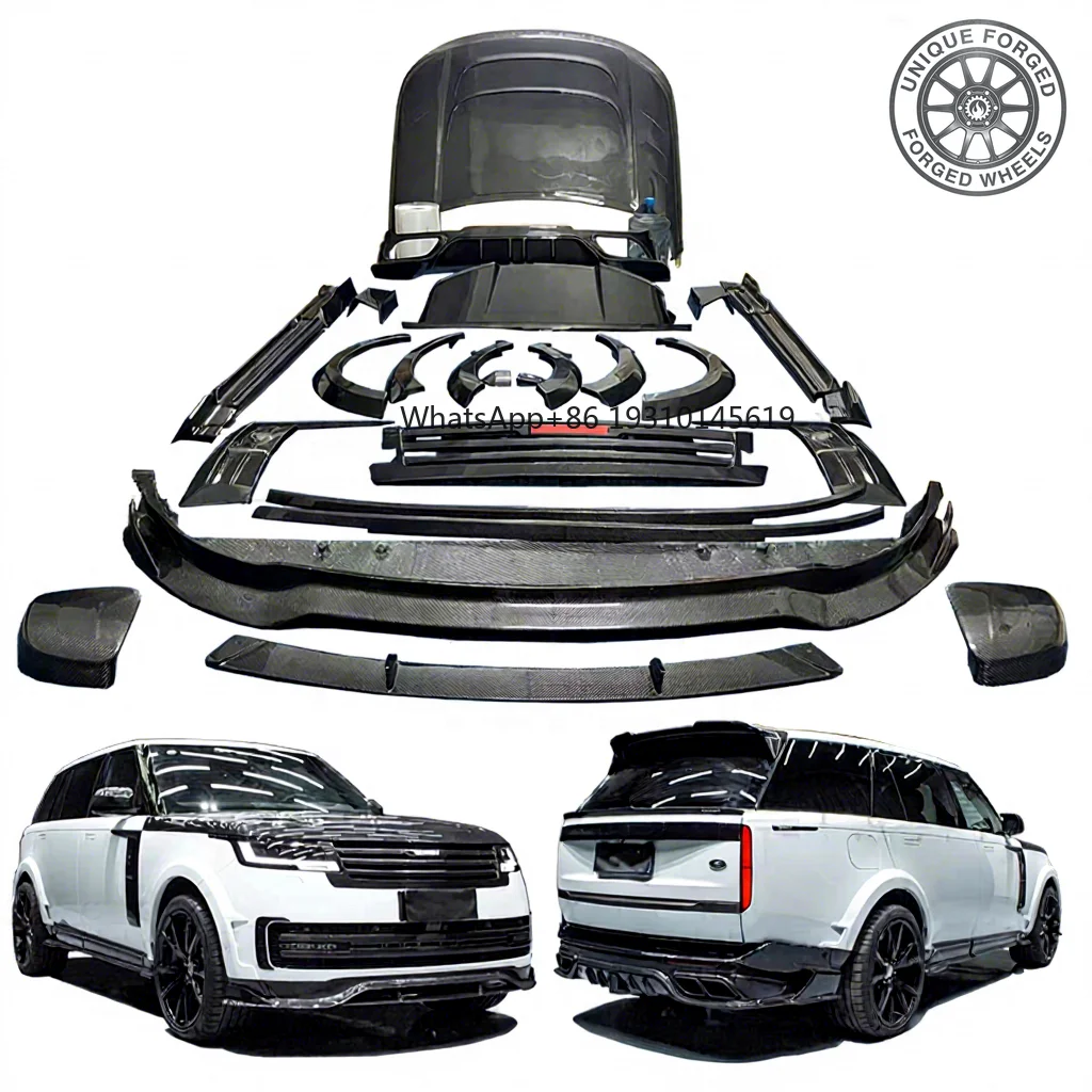 26 Styles MSY Carbon Fiber Wide Body Kit For Land Rover Executive Edition Front Lip Side Skirts Rear Lip Spoilers