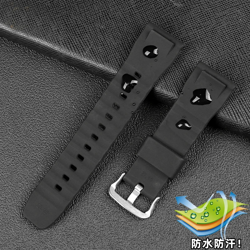 Prw30 سيليكون حزام 24 مللي متر ل كاسيو PROTREK PRW60 70 50 30 حزام ساعة اليد PRW6800 PRW6900 المطاط حزام سوار للرجال الساعات