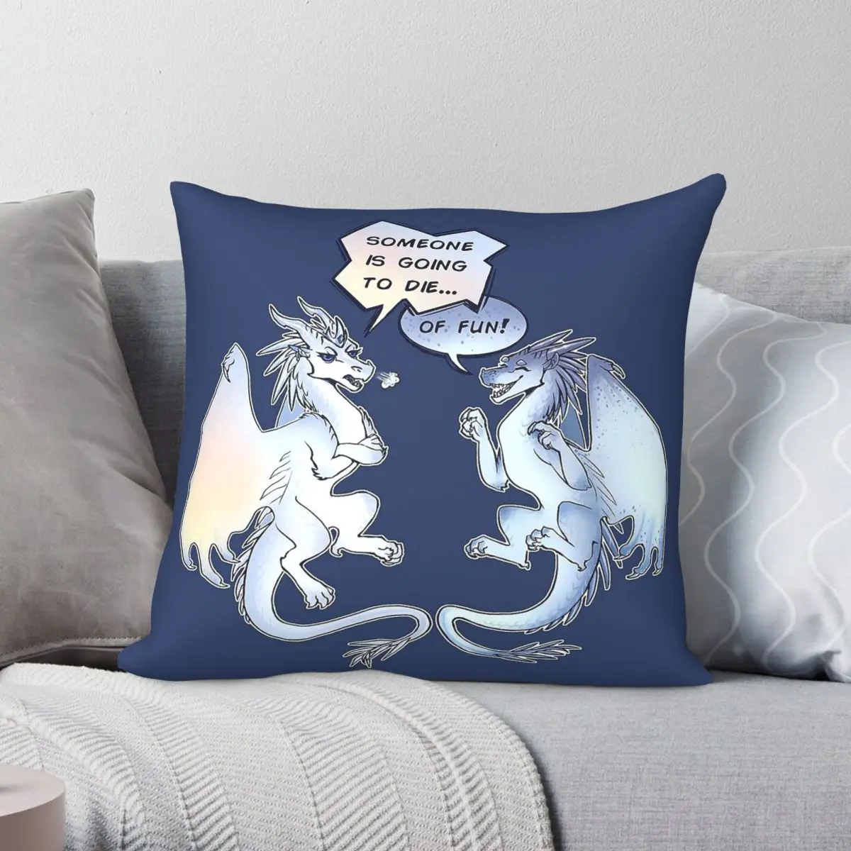 Wings Of Fire Snowfall Lynx Square Pillowcase Polyester Linen Velvet Printed Zip Decorative Throw Pillow Case Room Cover 45x45