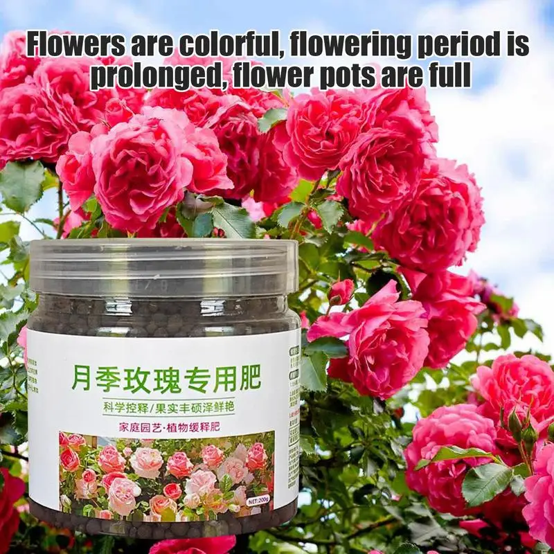 Rose Plant Food 200g Nutritional Scientifical Formula Rose Fertilizer Coating Technology Fertilizer Supplies Professional