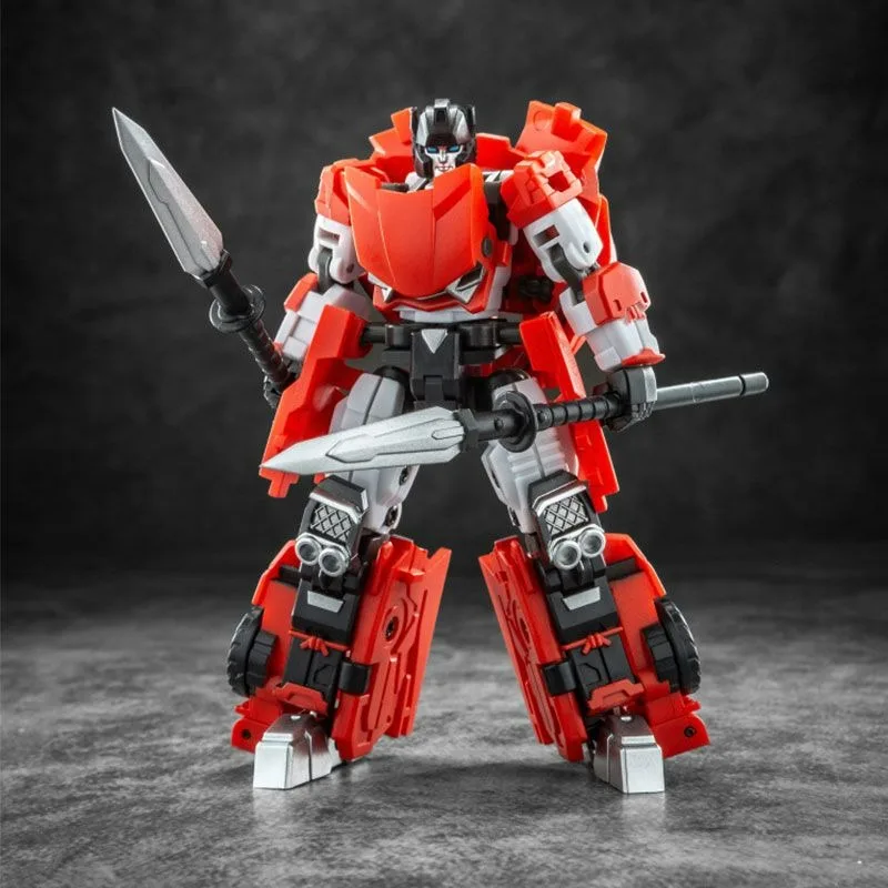 Figuras de acción de minirobot ENKI, modelo de coche rojo, regalos de juguete de colección, serie Samurai IF EX-73 EX47D