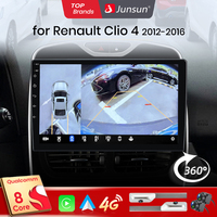 Junsun Qualcomm 8-Core 360° Panoramic Camera Wireless CarPlay Android Auto Car Radio for Renault Clio 4 2012-2017 GPS Multimedia