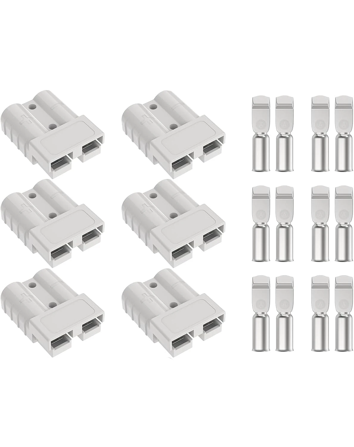 أندرسون موصل 50A-600 فولت رمادي 2 قطعة بطارية الاتصال السريع قطع البطارية موصل سريع سلك تسخير التوصيل عدة