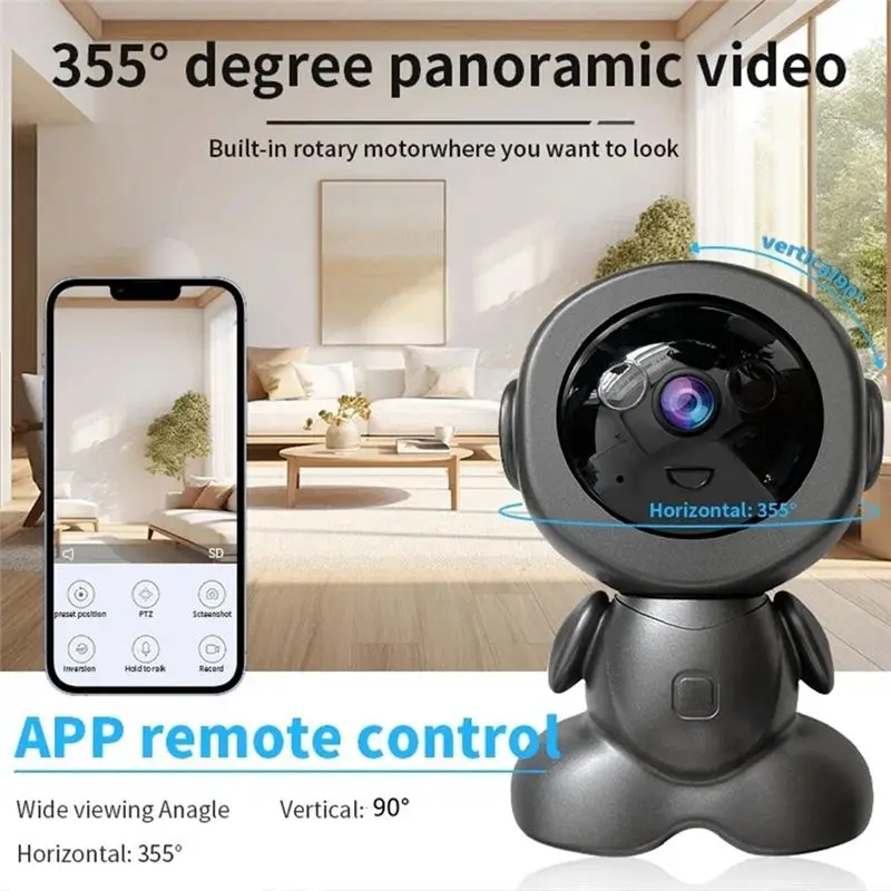 New Tech 2MP Wireless Wifi Camera Auto Tracking AI Human Detect Baby Monitor HD Wireless Robot Surveillance Cmaeras Smart Home