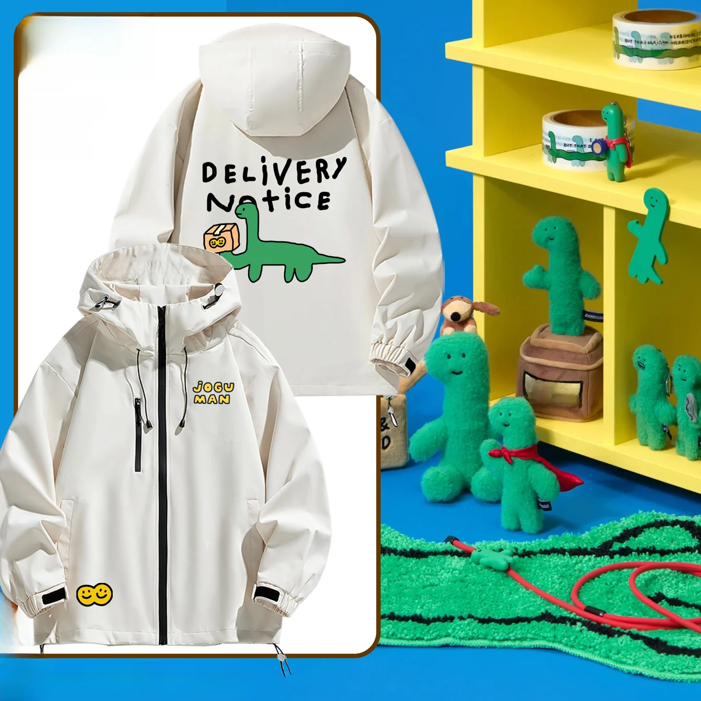 

Милая мультяшная толстовка с динозавром, повседневная, на молнии, с декоративными элементами, из полиэстера, ветрозащитная, молодежная.