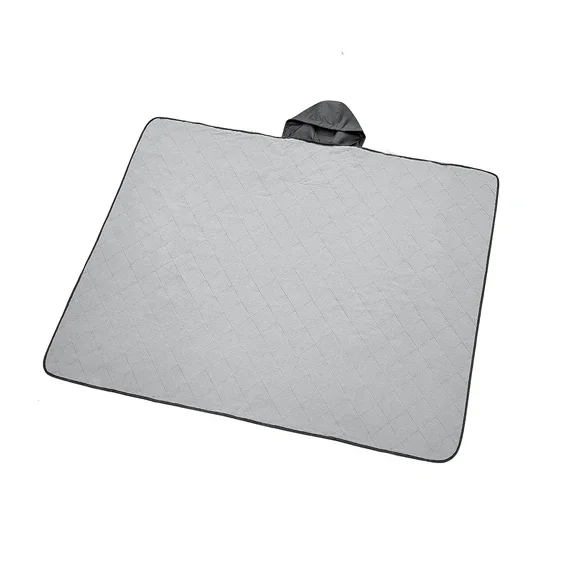 

Lightweight Waterproof Fleece Outdoor Camping Blanket Poncho 79*54 Inch With Hoodie and Pockets