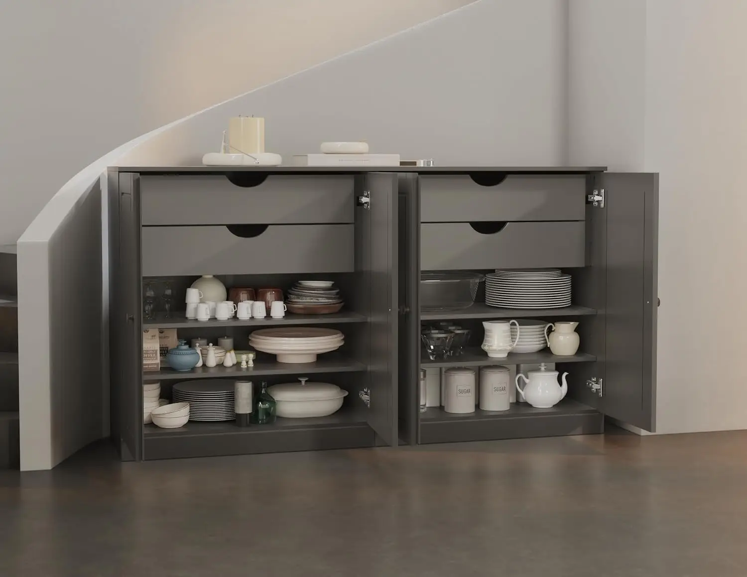 Solid Wood Sideboard Buffet Cabinet - 64