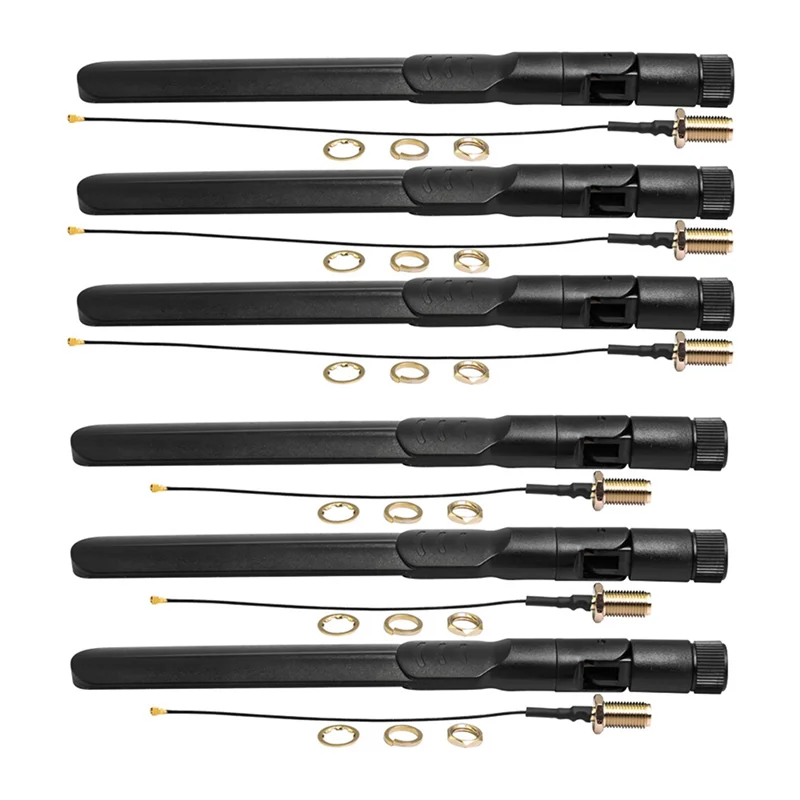 Banana Pi BPI-R4-NIC-BE14 WIFI7 Antena Kit Antena Eksternal untuk BPI-R4-NIC-BE14 WIFI7 Modul